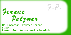 ferenc pelzner business card